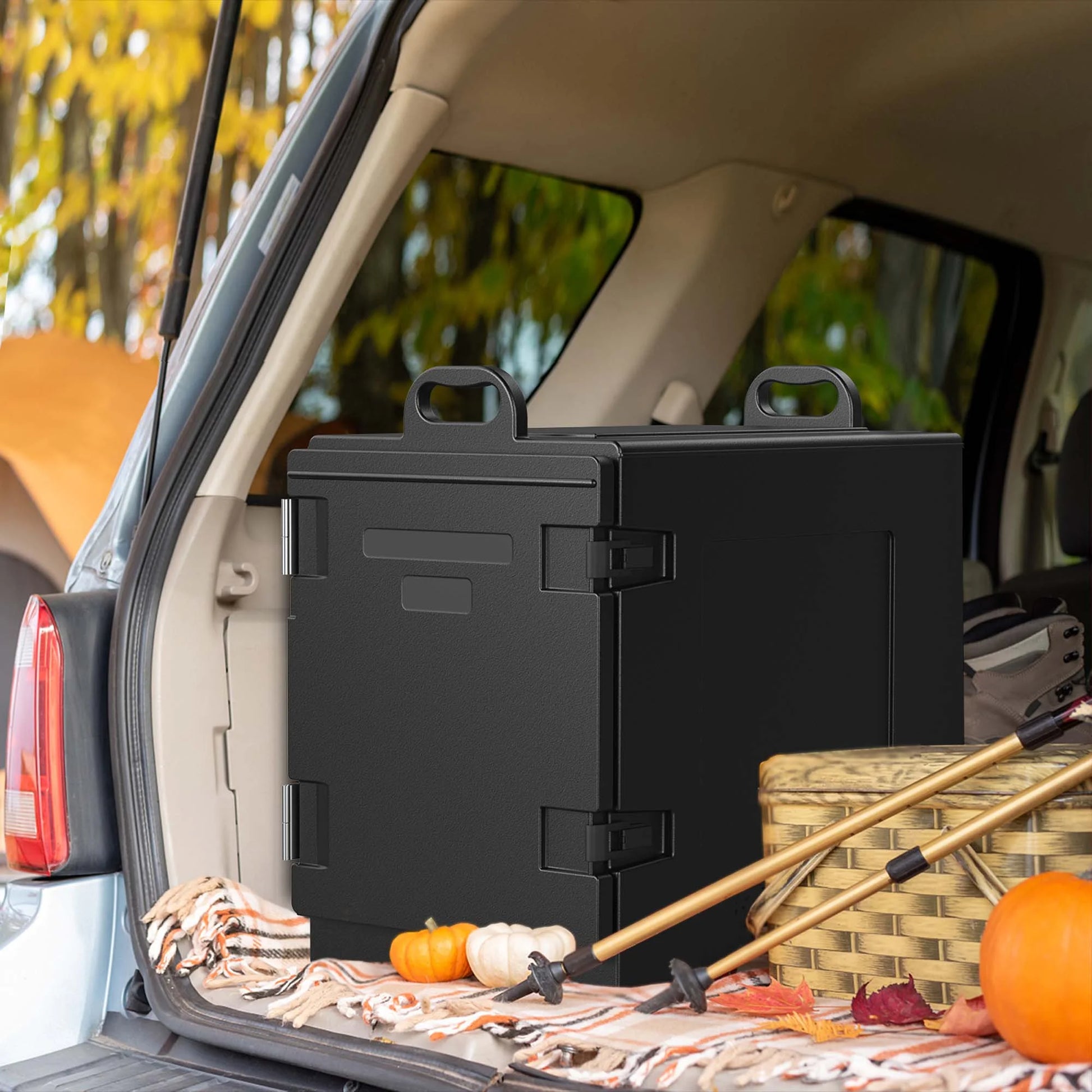 81QT End-Loading Food Warmer Insulated Food Pan Carrier 5 Food Pan Capacity