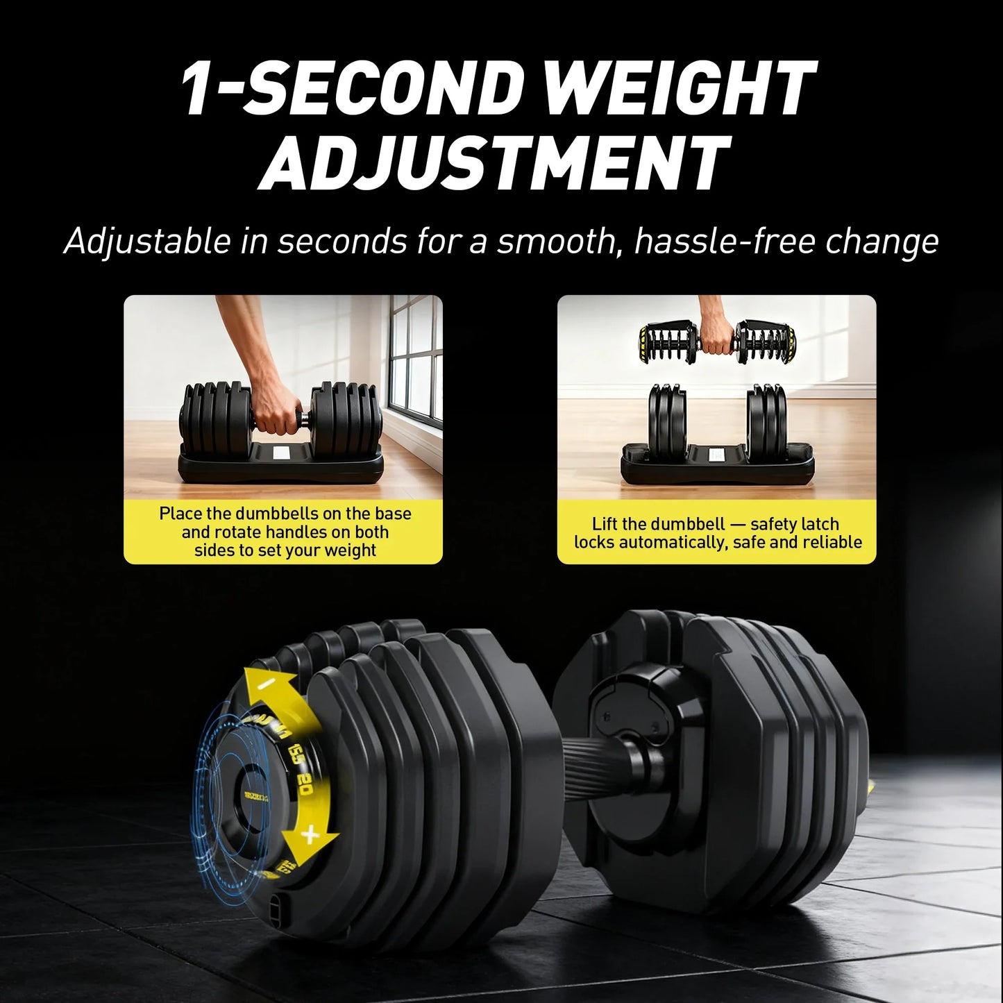Adjustable Dumbbell Set (Pair)