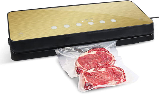 Vacuum Sealer Machine Dry Moist Food Modes Vacumed Storage Food Saver Food Sealer Vacuum Sealer Makes Food Safe Gold