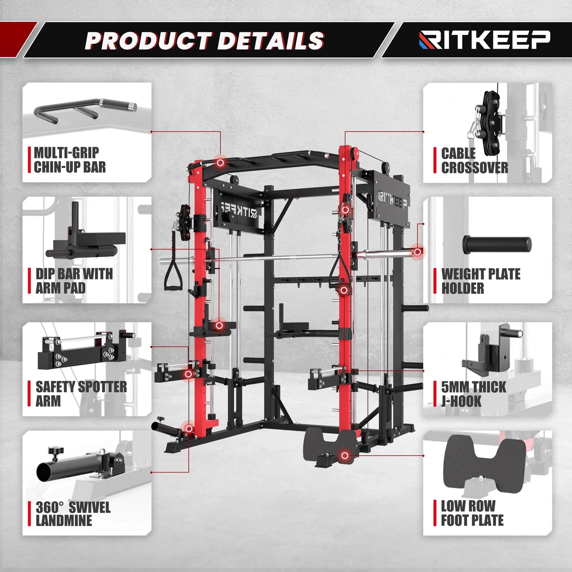 PMAX-4750 Dual Plate Loaded Squat Machine - Complete Gym Equipment Package