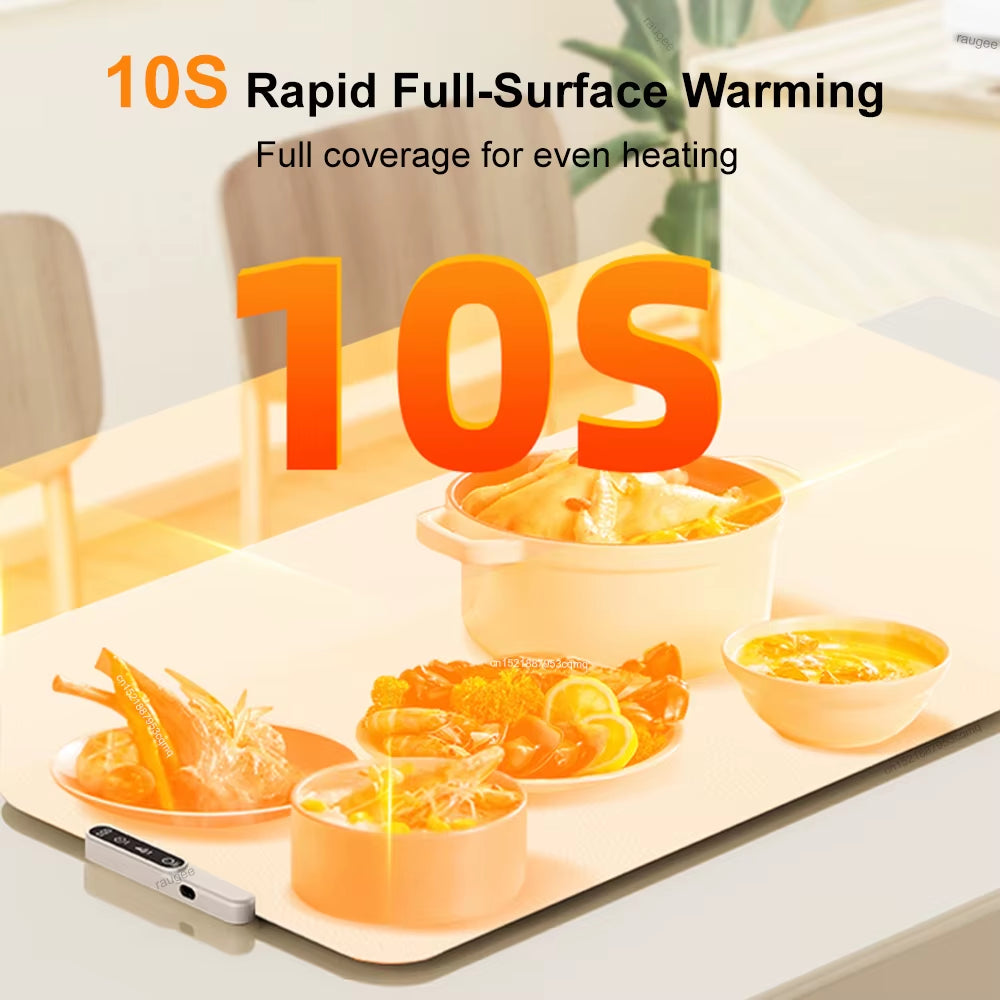 Food Warmer Electric Warming Plate Foldable Food Warmer Tray Fast Heating Electric Food Warming Mat Portable Food Warming Pad