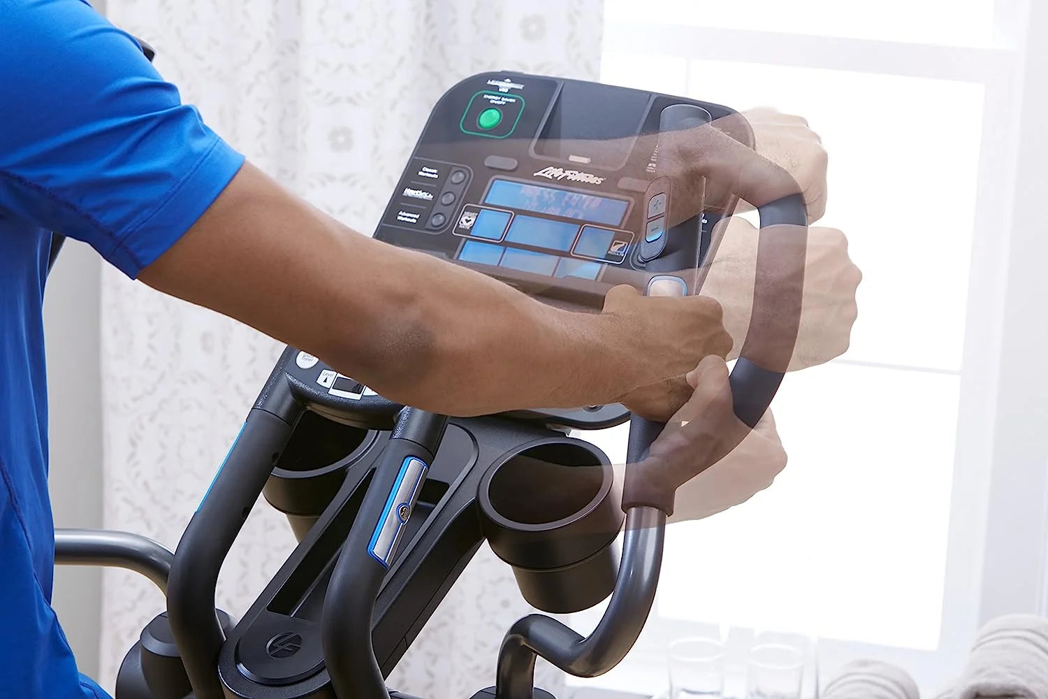 E5 Titanium Cross Trainer Elliptical Exercise Machine with Go Console