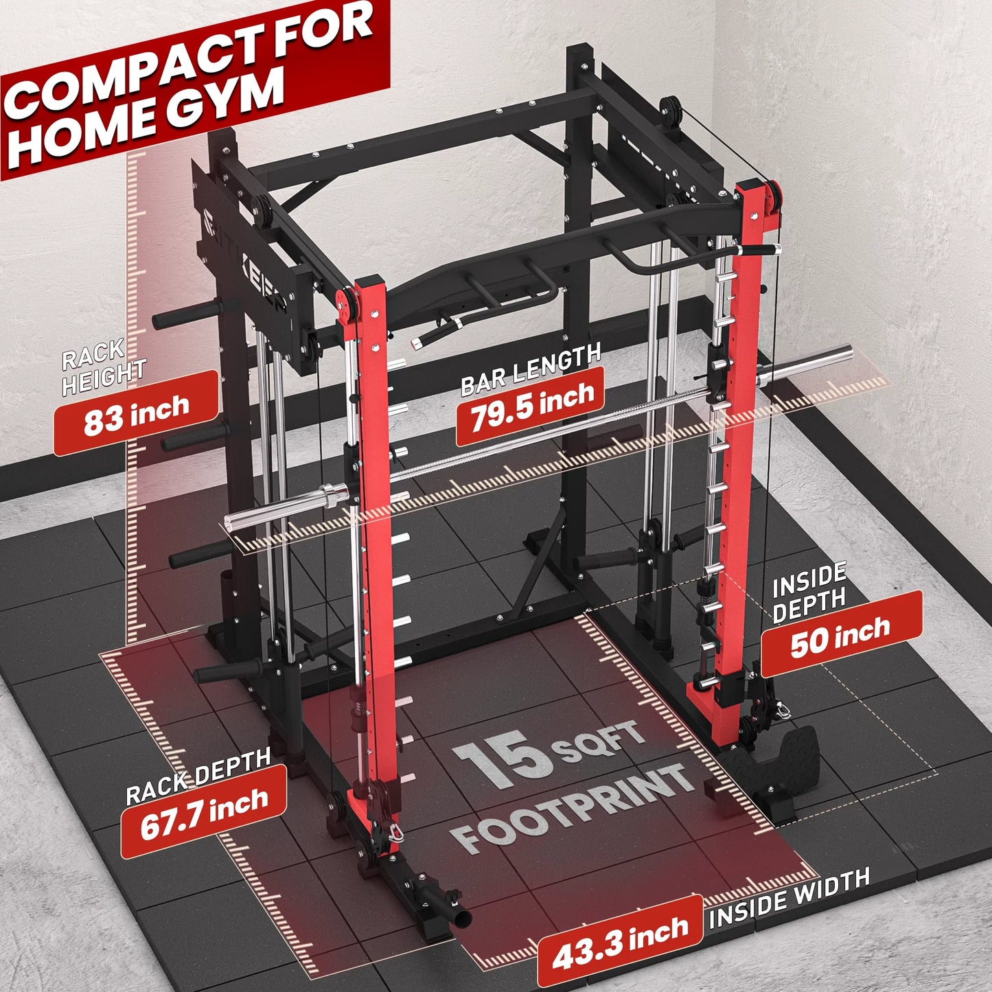 PMAX-4750 Dual Plate Loaded Squat Machine - Complete Gym Equipment Package