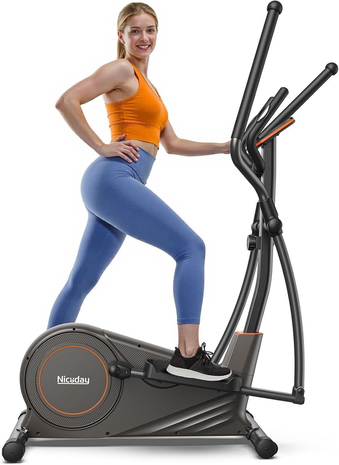 Elliptical Exercise Machine with 16 Levels of Resistance for Home Use