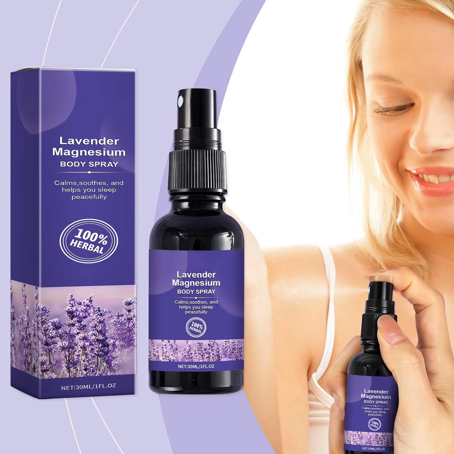 Lavender and Vanilla Aromatherapy Sleep Spray - 30ml Pillow Mist for Deep Sleep and Relaxation