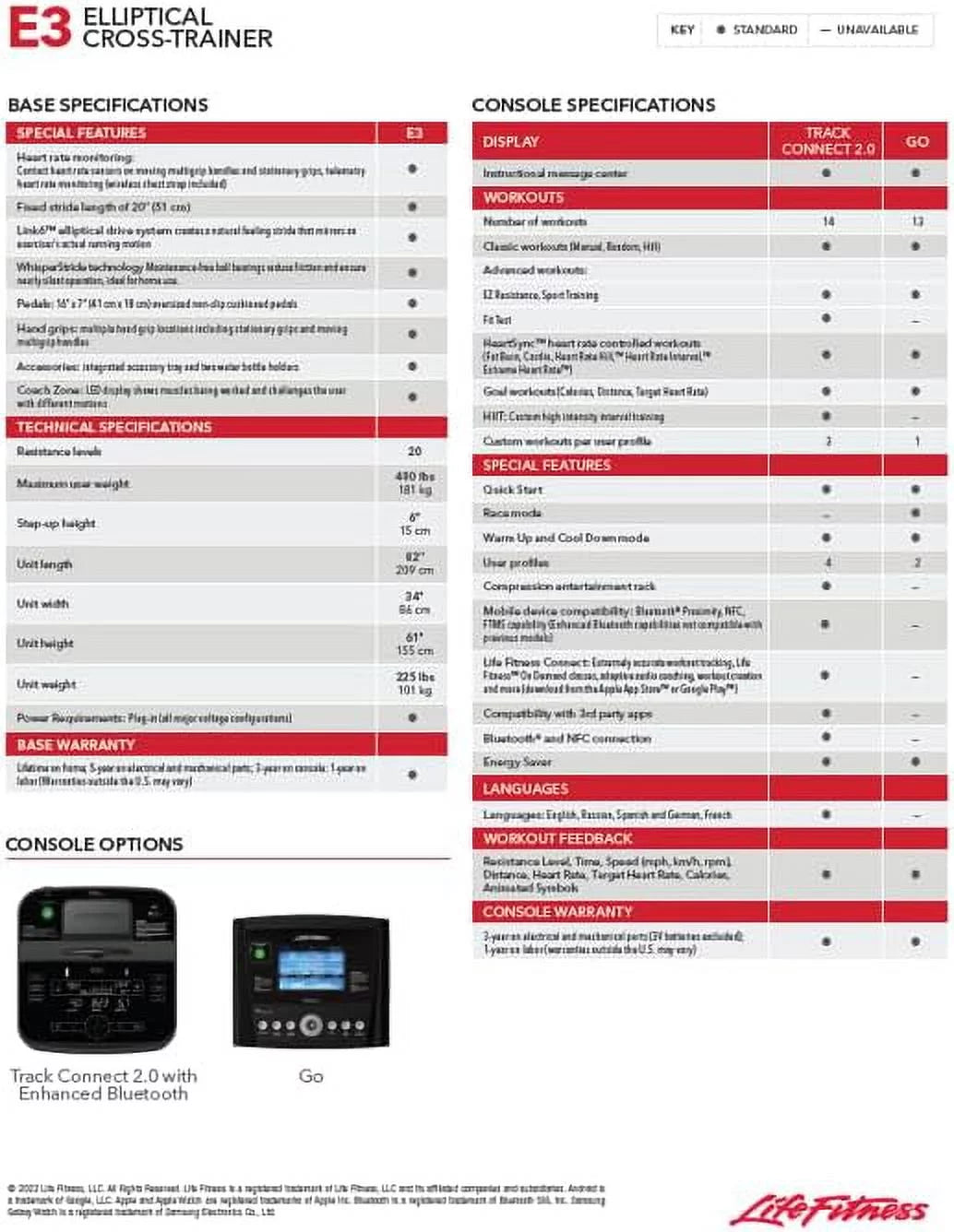 E3 Cross Trainer Elliptical Exercise Machine featuring Go Console
