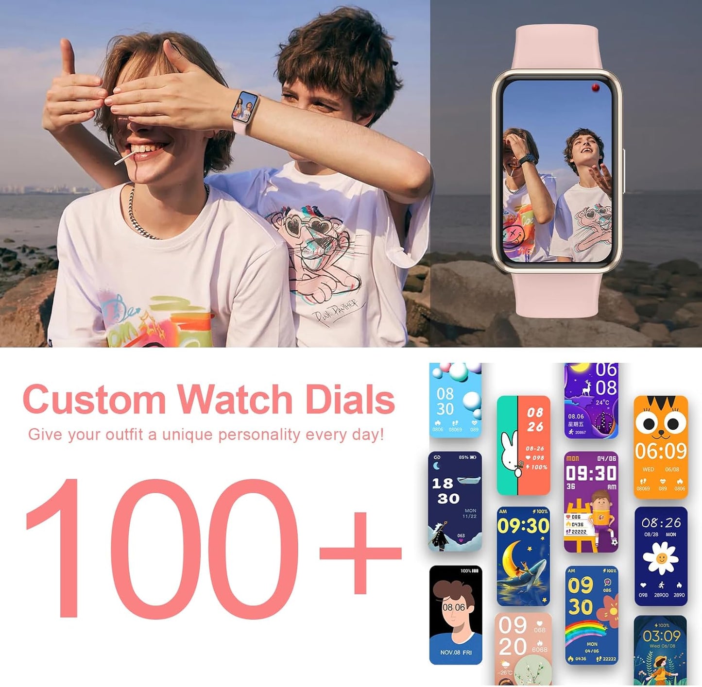 Health Fitness Tracker 2024 with 24/7 Heart Rate, Blood Oxygen, Blood Pressure, Sleep Tracker, IP68 Waterproof Activity Trackers with Step Tracker, Pedometer (S & L Bands Included)