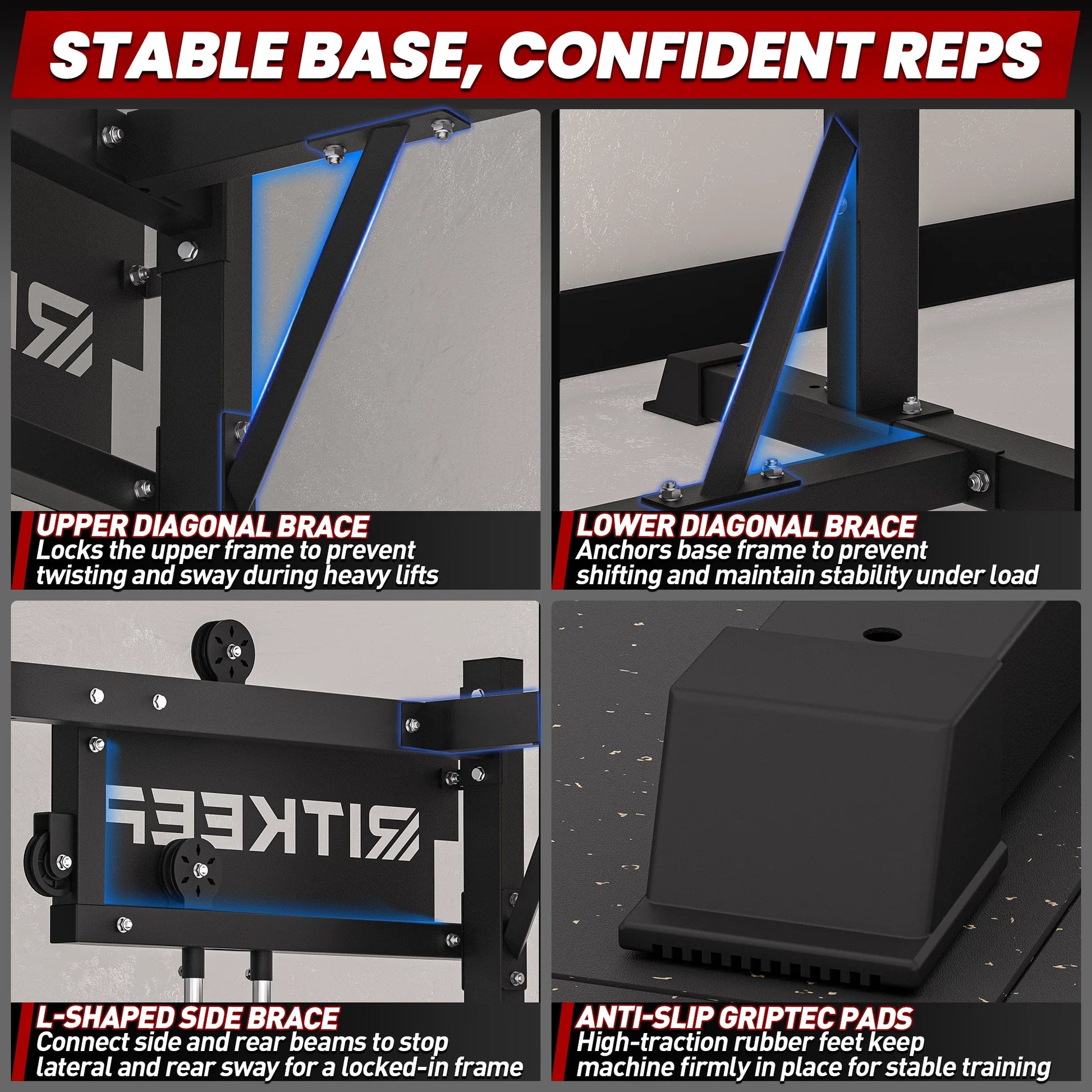 PMAX-4750 Dual Plate Loaded Squat Machine - Complete Gym Equipment Package