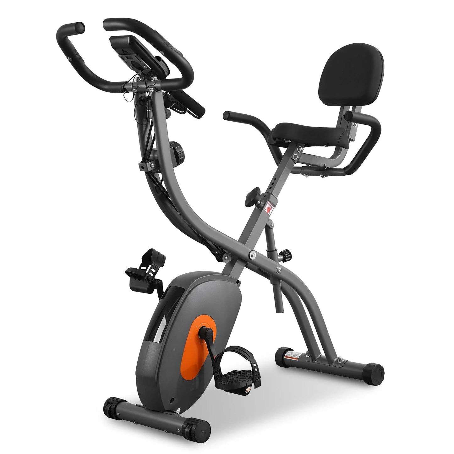 Transform Your Fitness Routine with the 3-in-1 Folding Magnetic Exercise Bike - Adjustable Resistance & Arm Bands for Home Use