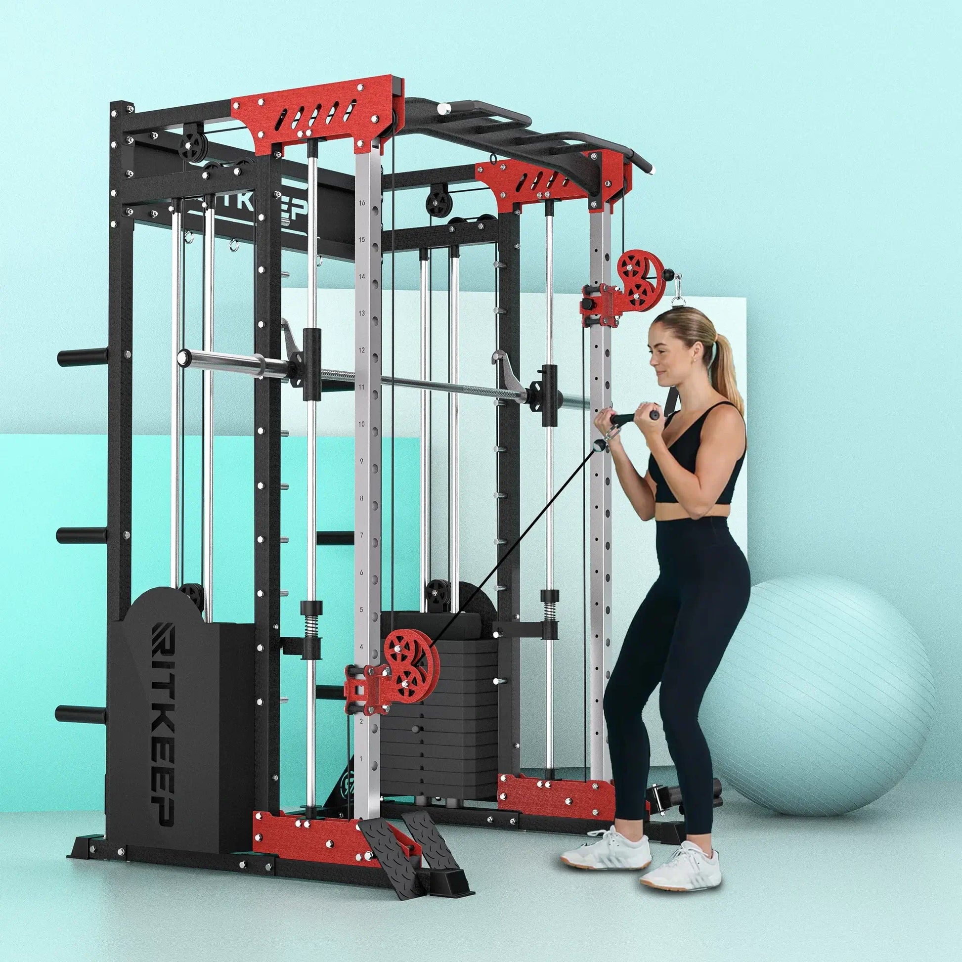 PMAX 5600 Smith Machine Professional Home Gym System