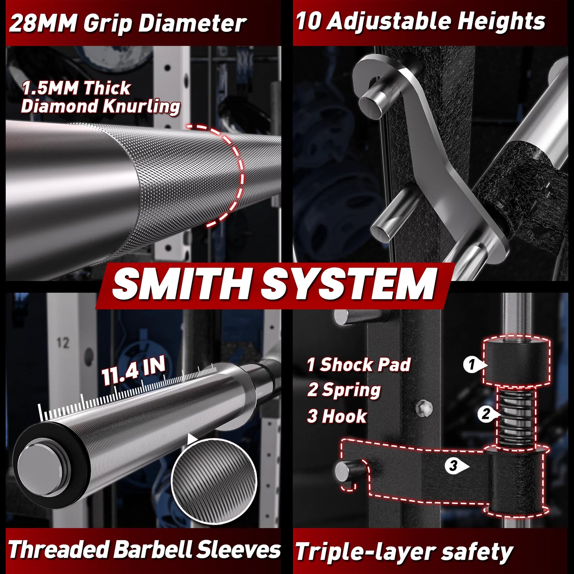 PMAX 5600 Smith Machine Professional Home Gym System