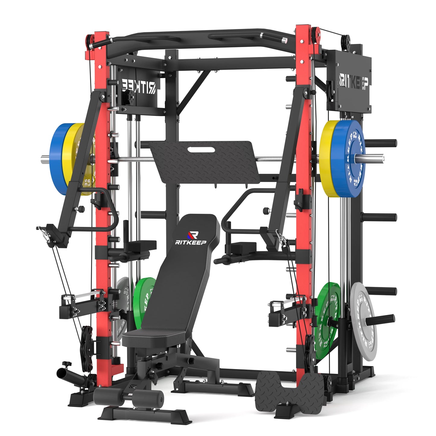 PMAX-4750 Dual Plate Loaded Squat Machine - Complete Gym Equipment Package