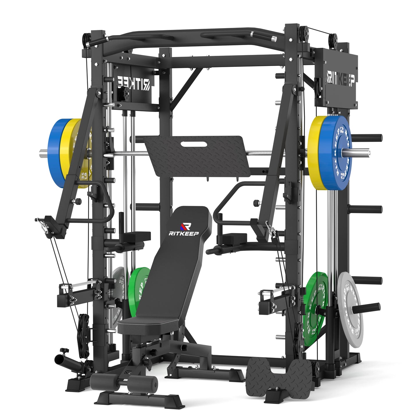 PMAX-4750 Dual Plate Loaded Squat Machine - Complete Gym Equipment Package