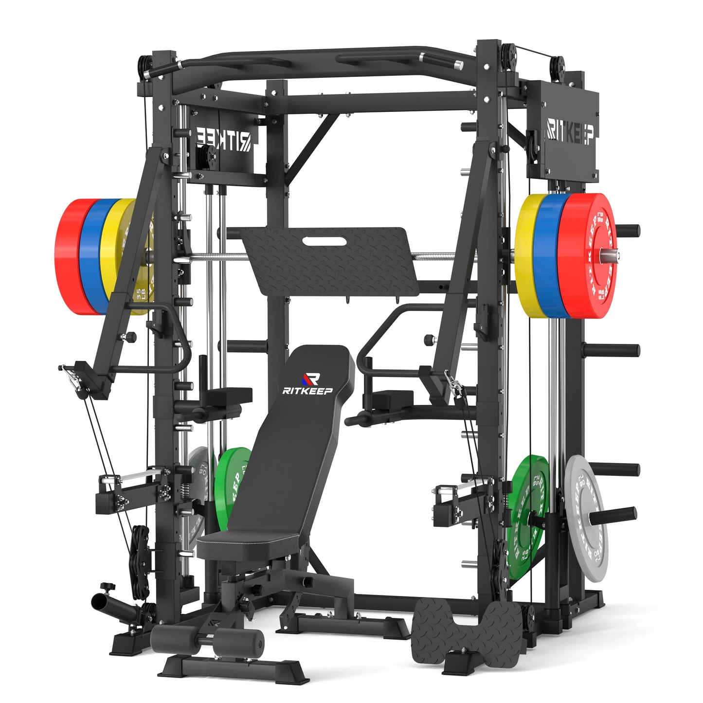 PMAX-4750 Dual Plate Loaded Squat Machine - Complete Gym Equipment Package