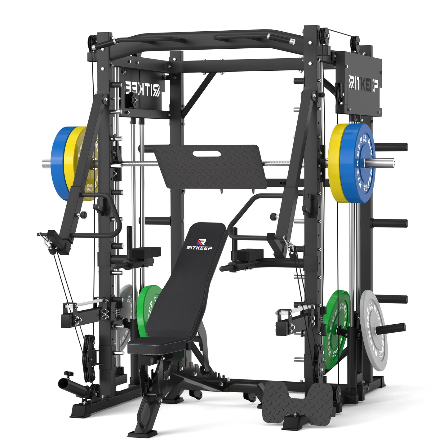 PMAX-4750 Dual Plate Loaded Squat Machine - Complete Gym Equipment Package