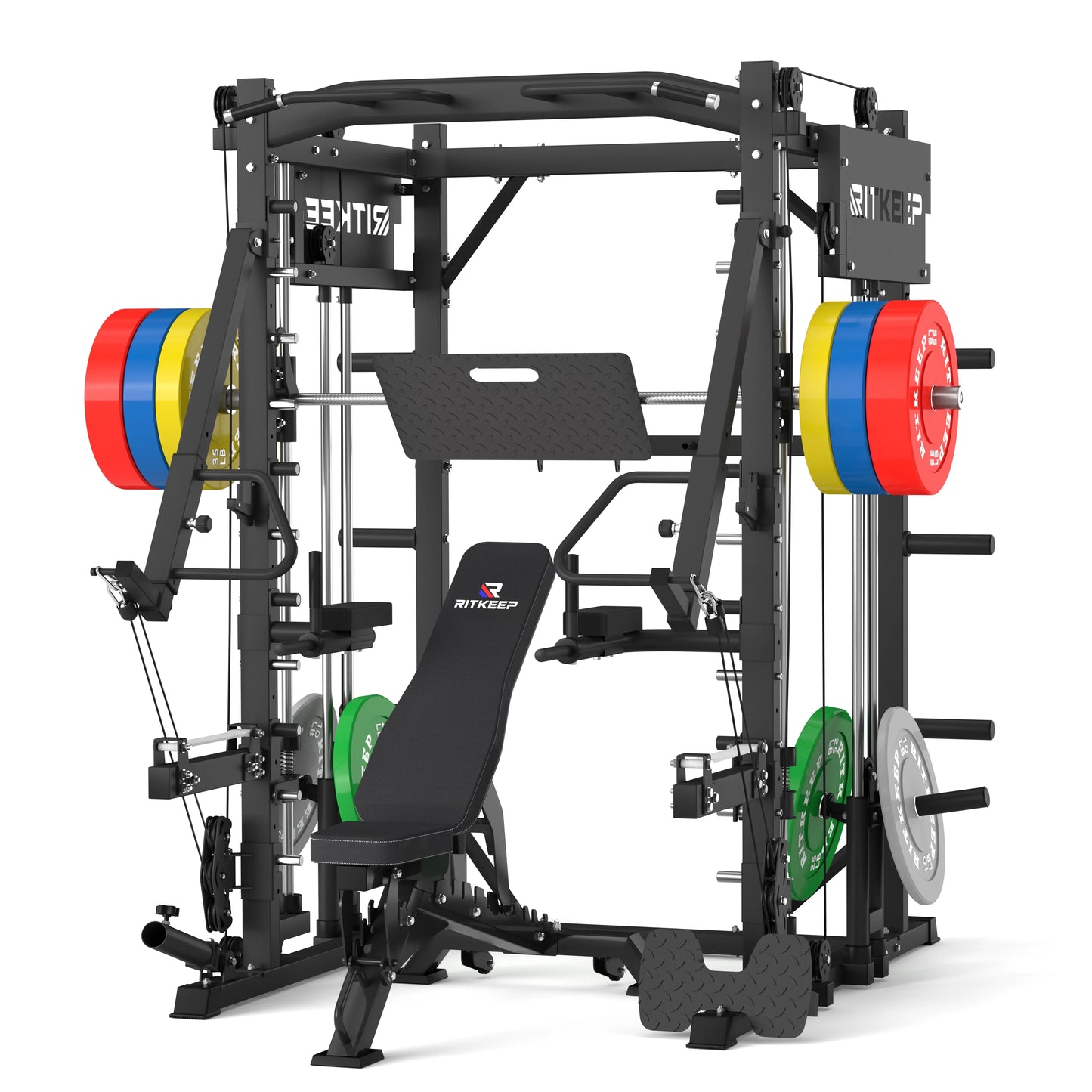 PMAX-4750 Dual Plate Loaded Squat Machine - Complete Gym Equipment Package