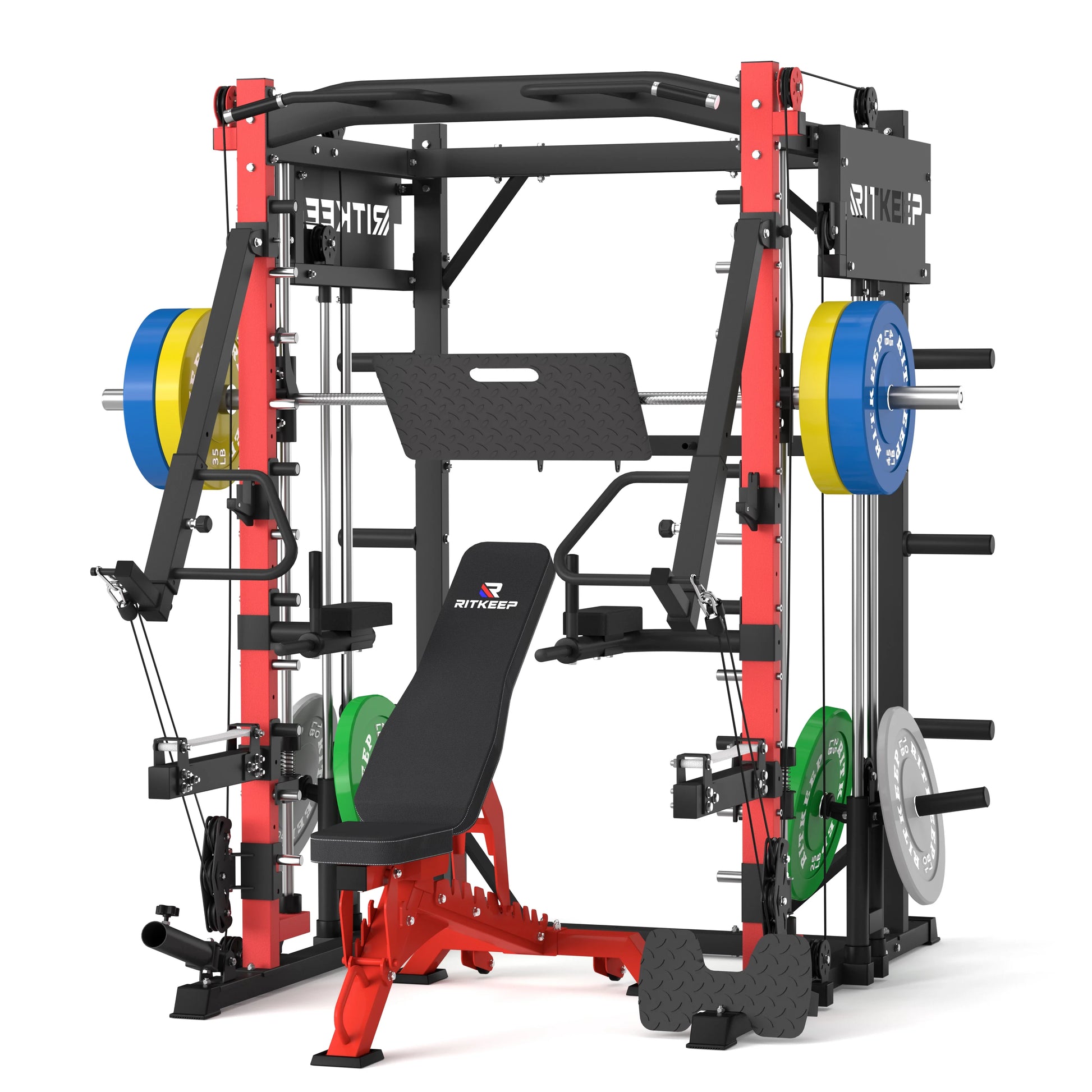 PMAX-4750 Dual Plate Loaded Squat Machine - Complete Gym Equipment Package
