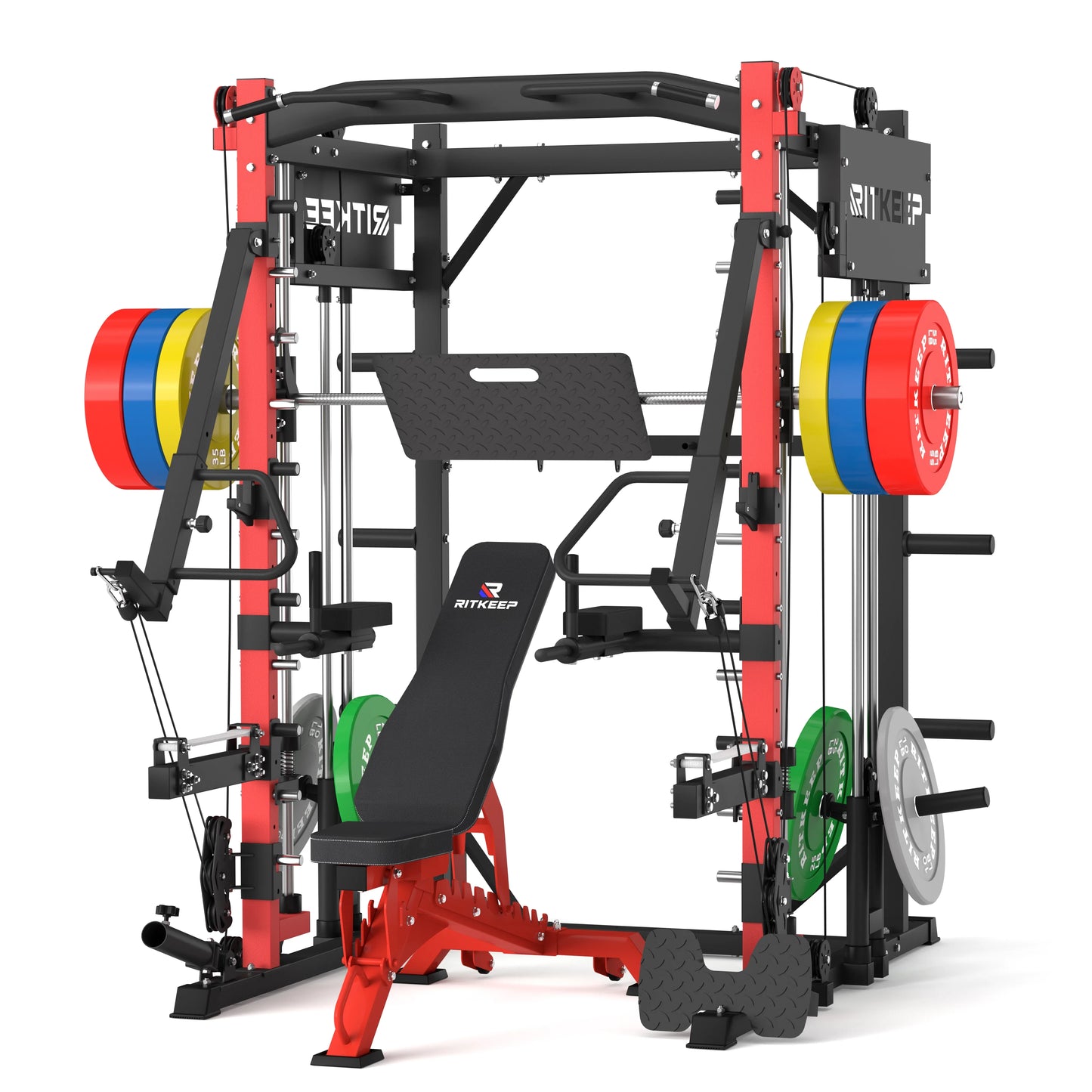 PMAX-4750 Dual Plate Loaded Squat Machine - Complete Gym Equipment Package