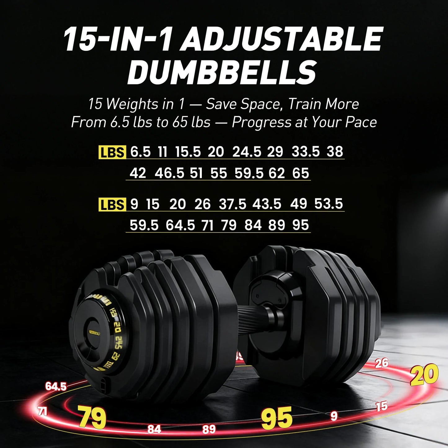 Adjustable Dumbbell Set (Pair)