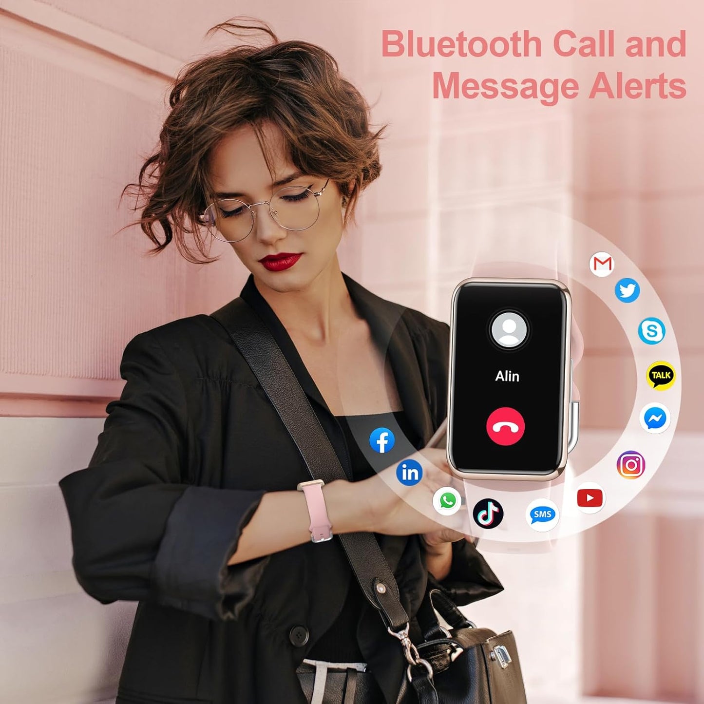 Health Fitness Tracker 2024 with 24/7 Heart Rate, Blood Oxygen, Blood Pressure, Sleep Tracker, IP68 Waterproof Activity Trackers with Step Tracker, Pedometer (S & L Bands Included)