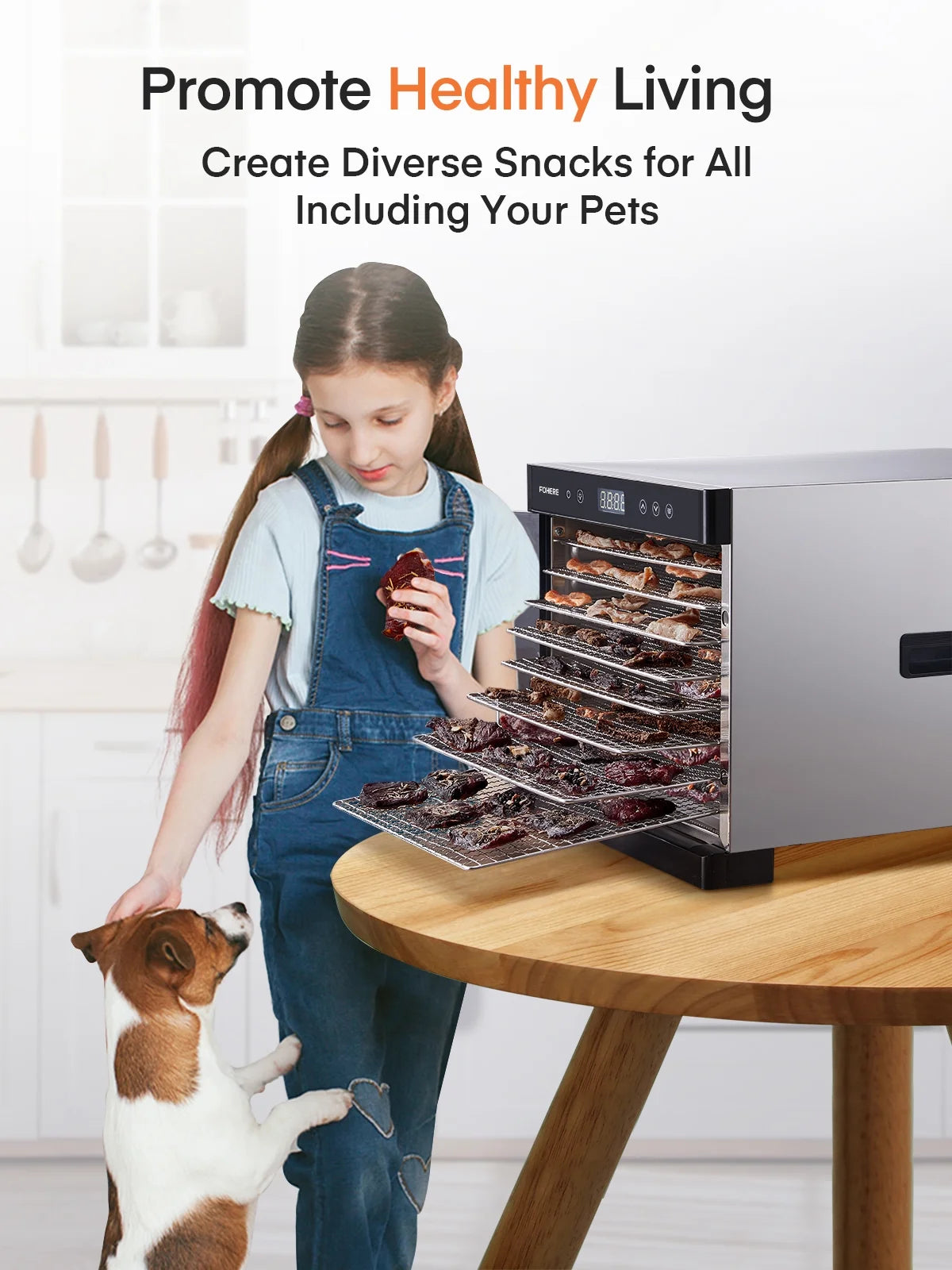 Food Dehydrator 800 W 8-Tray Food Dehydrator