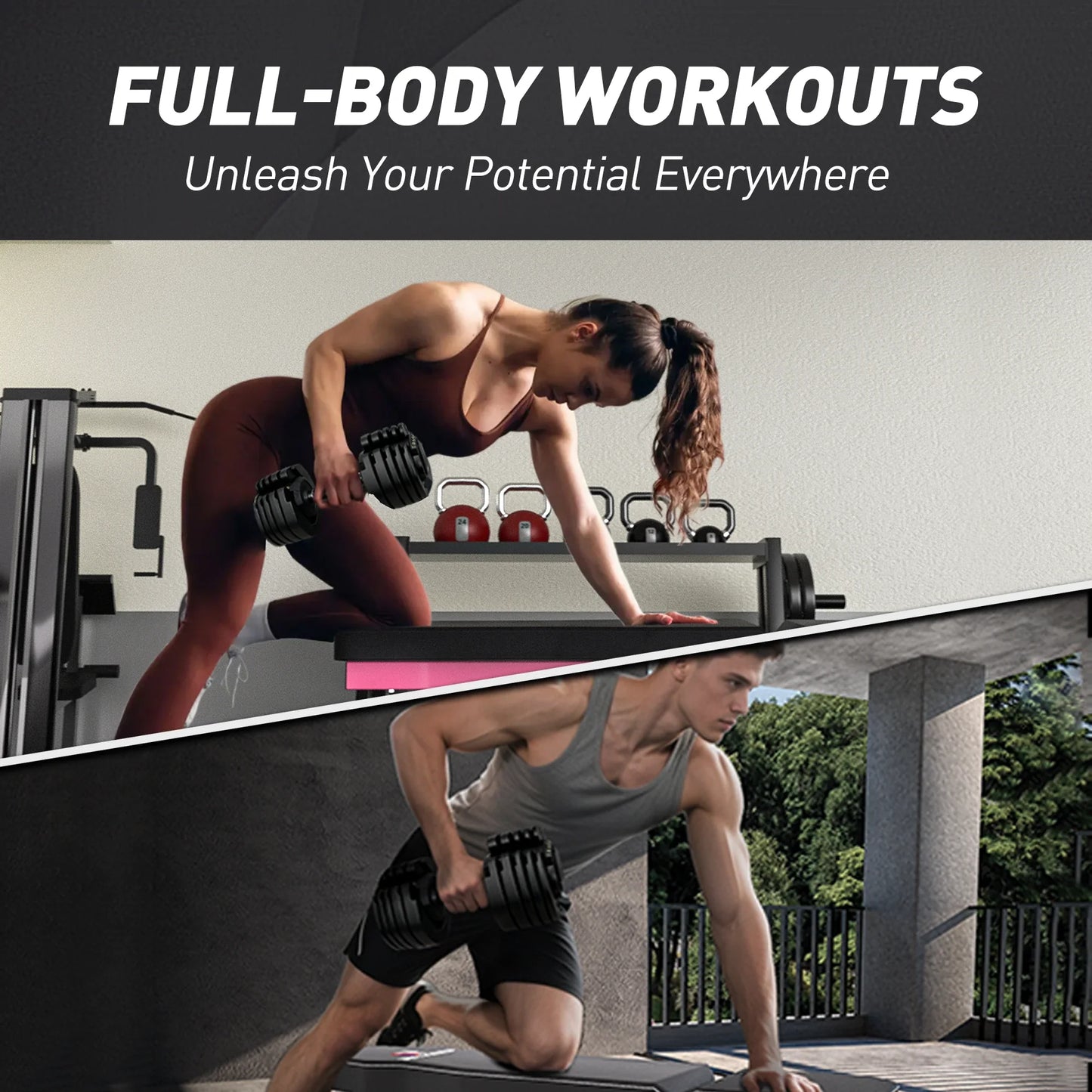 Adjustable Dumbbell Set (Pair)