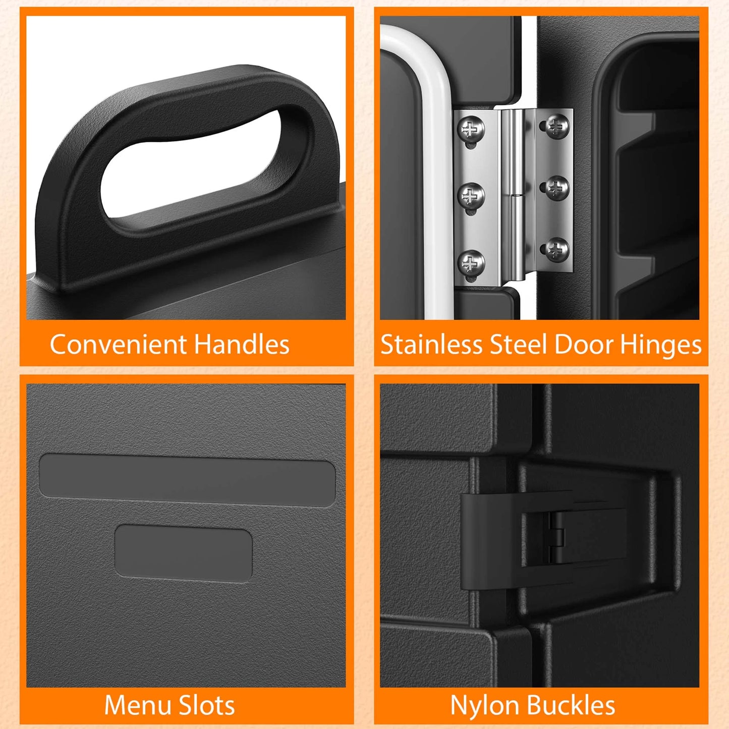 81QT End-Loading Food Warmer Insulated Food Pan Carrier 5 Food Pan Capacity